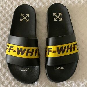 Off-White Black and Yellow Slide Sandals